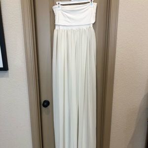 White Long Maternity Dress